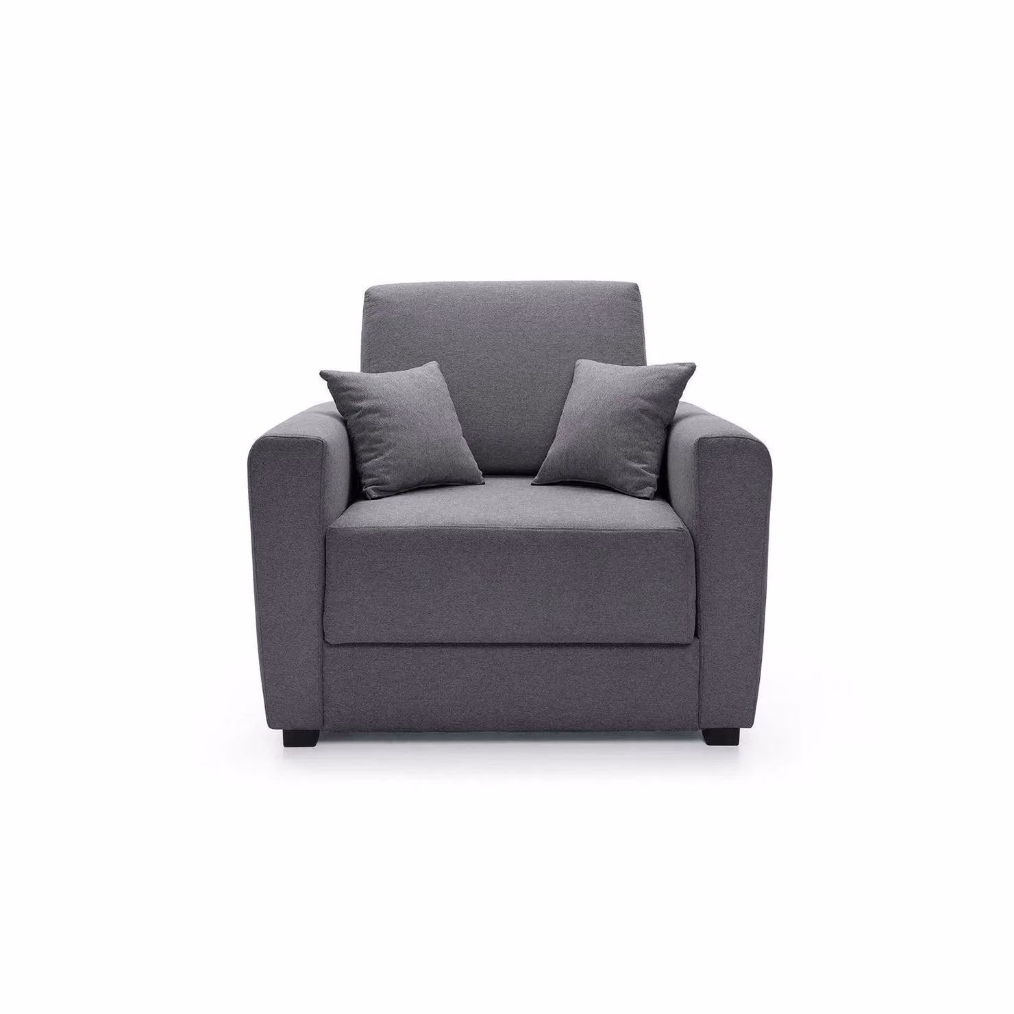 Abakus Direct Olly Single Sofa Bed Foldable Convertible Lounger Armchair in Grey Linen Fabric – 2