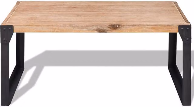 Berkfield Home Solid Acacia Wood Coffee Table in Brown, W: 100 cm, D: 60 cm, H: 45 cm