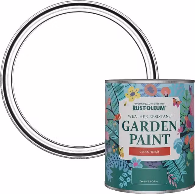 Rust-Oleum Garden Paint in Gloss Finish, White, 0.75 l