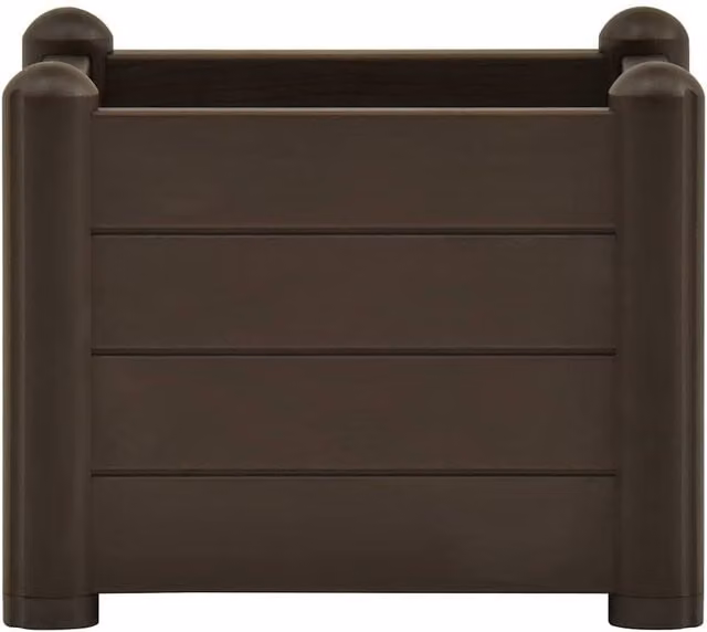 Berkfield Home Garden Raised Bed in Dark Brown, W/D/H: 43 x 43 x 35 cm