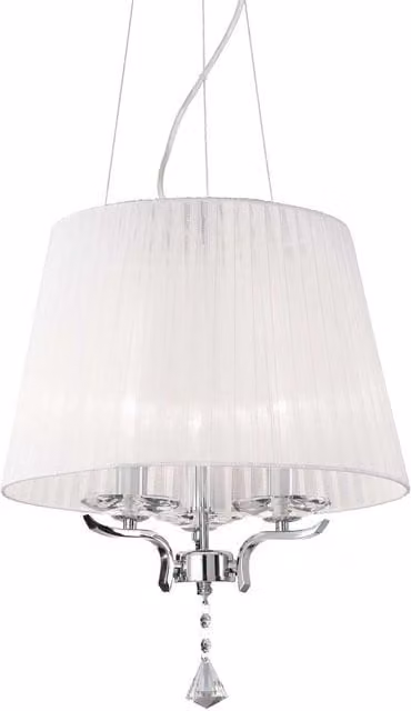 Ideal Lux Pegaso 3 Light Multi Arm Ceiling Pendant with Crystals in Chrome and Grey