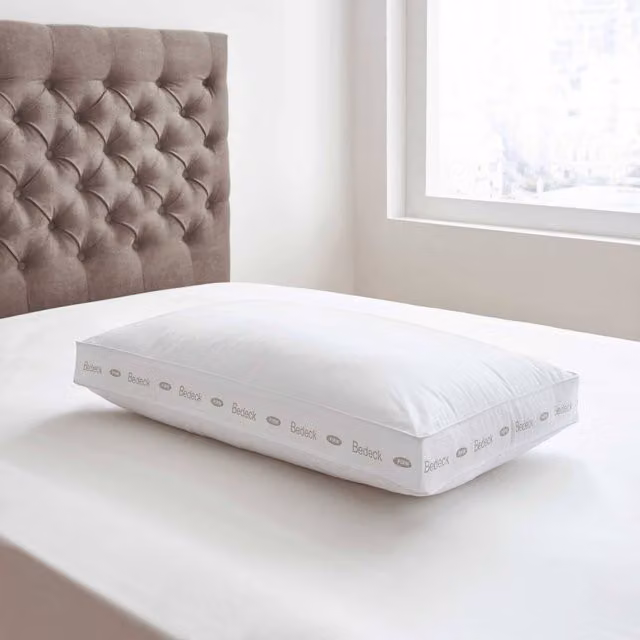 Bedeck of Belfast Sleep Support System Firm Hollow Fibre Pillow in White
