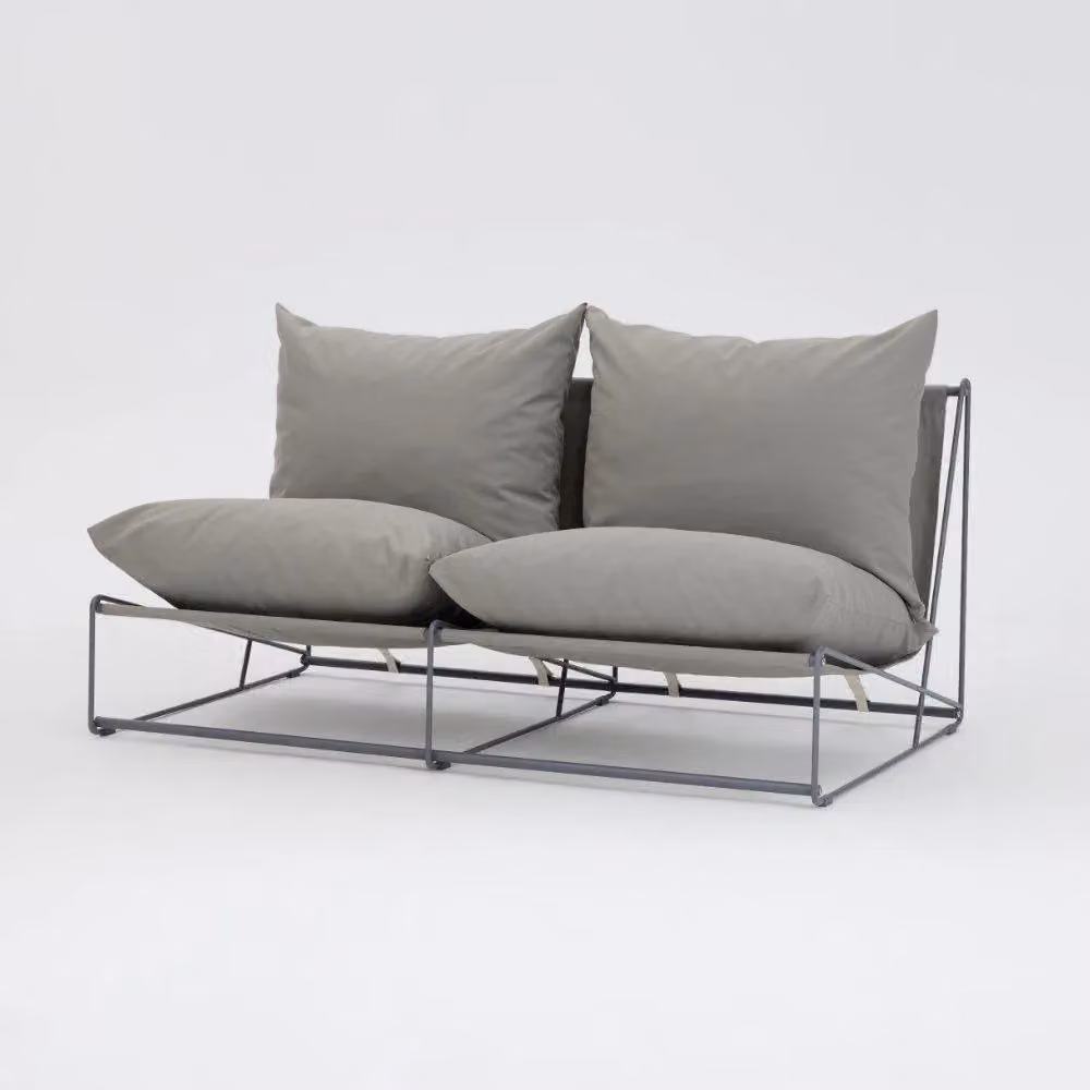Home Detail Marina Steel 2 Seater Garden Chair in Grey – 2
