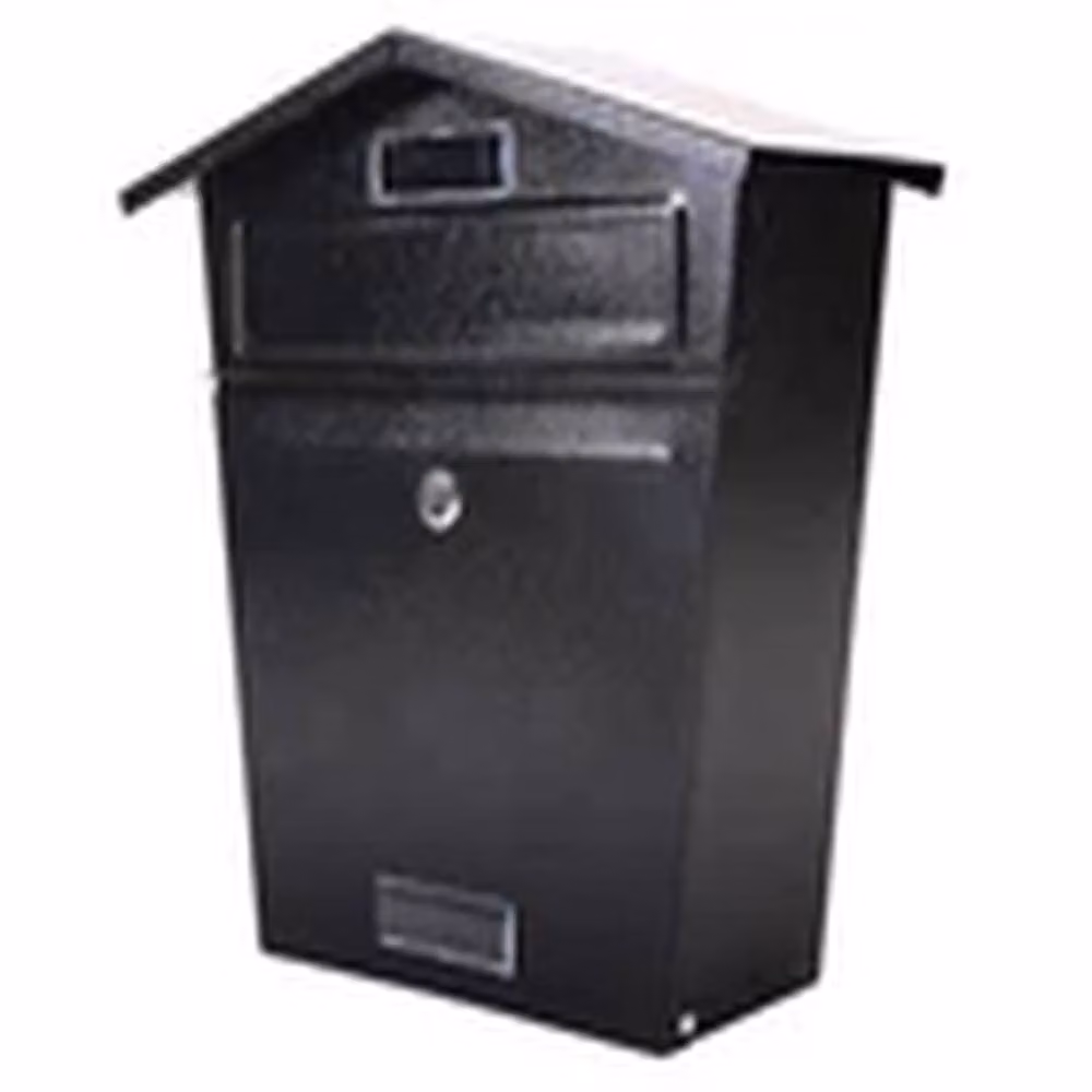 EONLION Large Lockable Steel Wall Mounted Post Letter Box, Black – 2