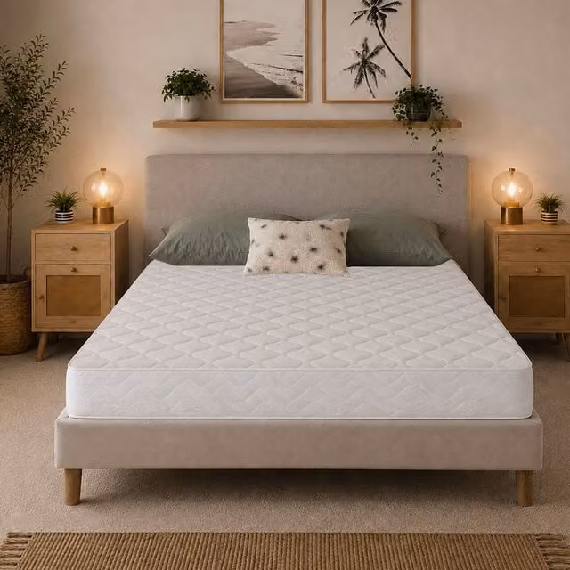eXtreme Comfort Ltd CoolTouch Essentials Bonell Spring Mattress, White, Height: 18 cm, W/D/H: 90 x 200 x 18 cm – 1