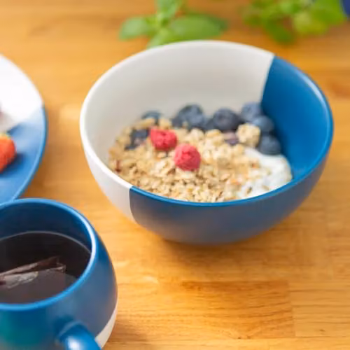 Nicola Spring Blue Dipped Stoneware Cereal Bowl – 3