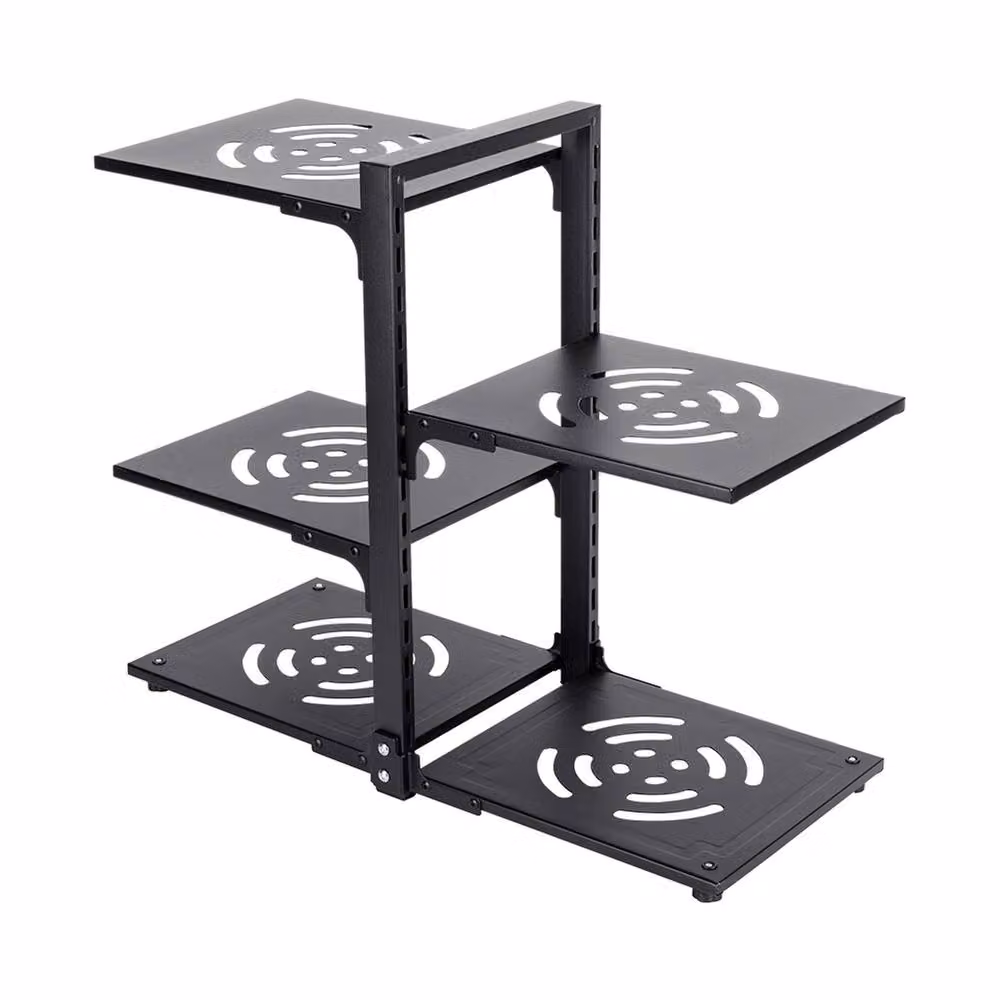 Garden Sanctuary 5-Tier Adjustable Metal Kitchen Pot Rack Organizer in Black, W/D/H: 43.0 x 51.0 x 137.2 cm – 2