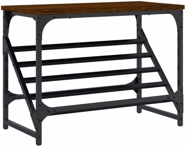 Berkfield Home Brown Oak Shoe Rack, W/D/H: 60 x 30 x 45 cm – 1