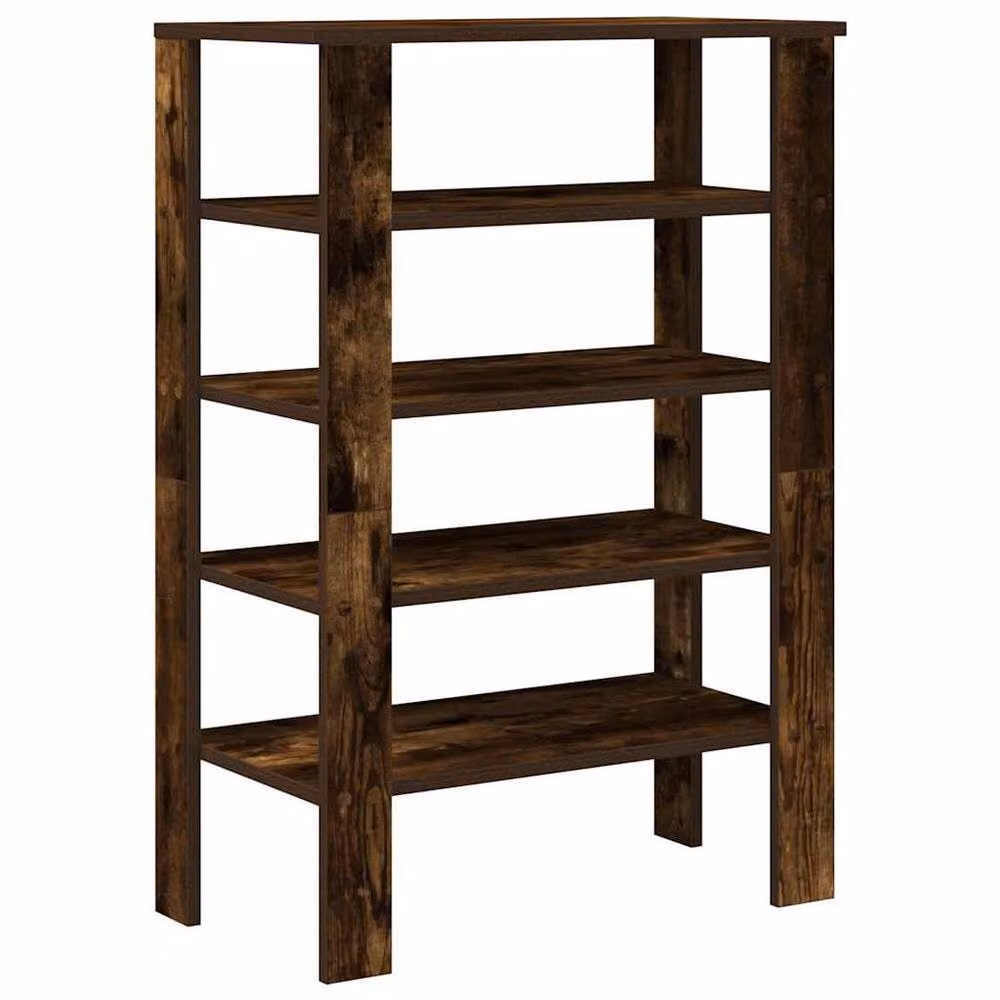 Berkfield Home Smoked Oak Shoe Rack, Brown, W/D/H: 61 x 32 x 87.5 cm – 6