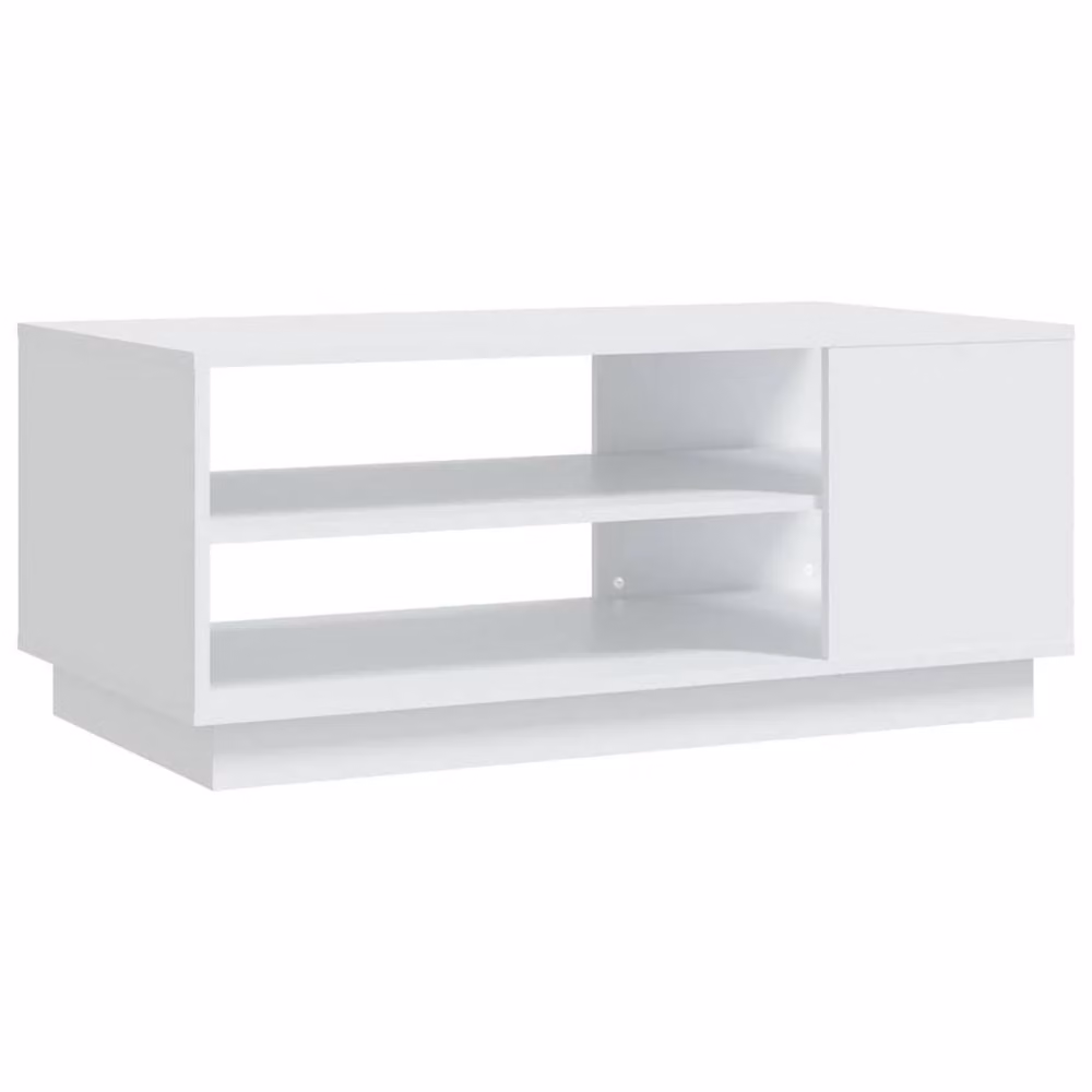 Berkfield Home Modern White Coffee Table in Engineered Wood W/D/H: 102 x 55 x 43 cm – 2