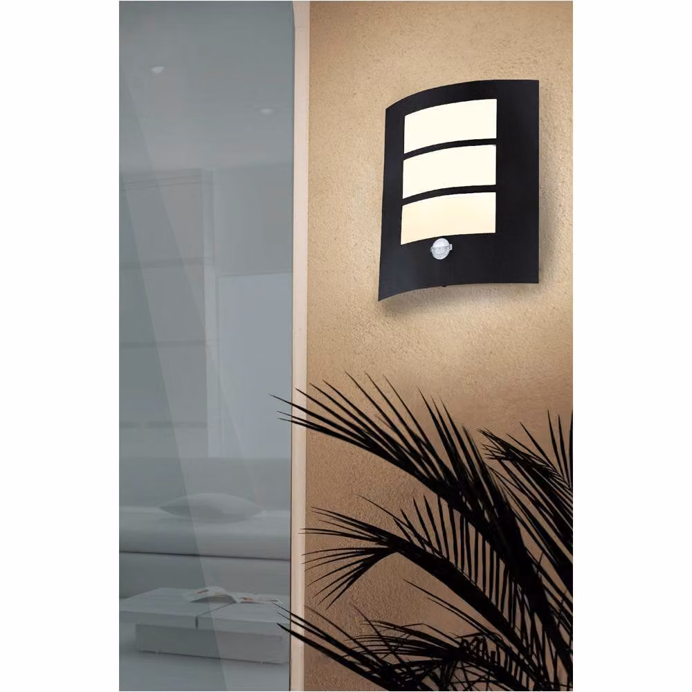 Loops 2 Pack Black Modern Wall Light with Replaceable E27 Bulb – 3