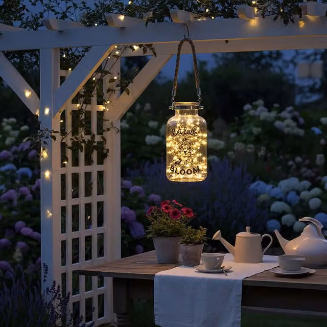 Orsina Elegant Bloom Glass Lantern in Transparent and Black, W/D/H: 20.0 x 11.0 x 11.0 cm – 2
