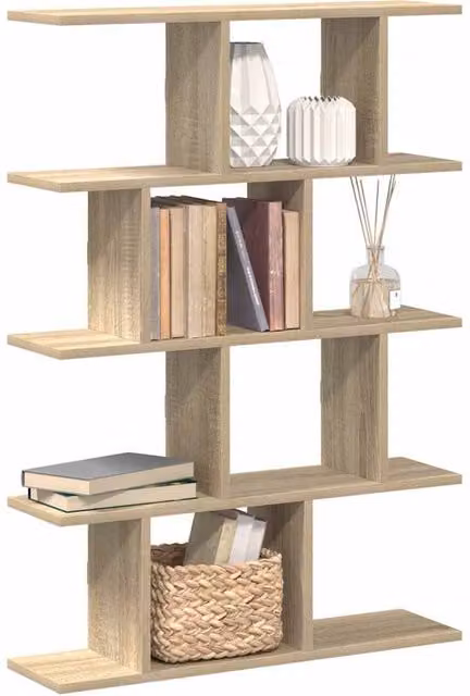 Berkfield Home Wall Mounted 12 Compartment Cube Shelf in Sonoma Oak Brown