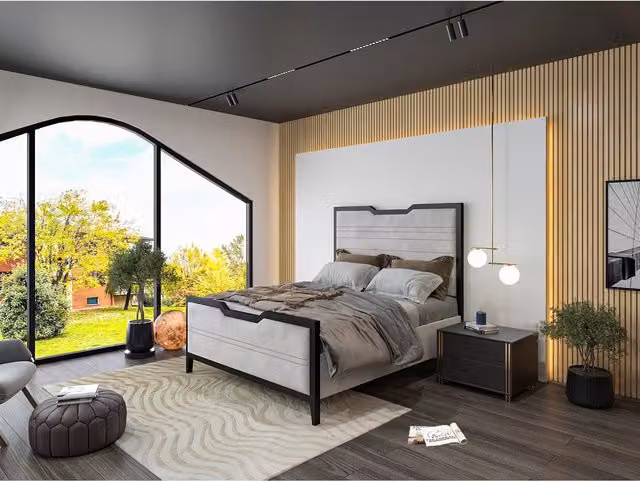 Casani Lamont Metal Bed in Turquoise Plush Velvet Fabric, Superking Size (W: 200 cm)