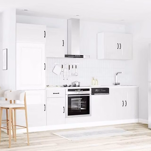 Berkfield Home Kalmar 7 Piece High Gloss White Kitchen Cabinet Set