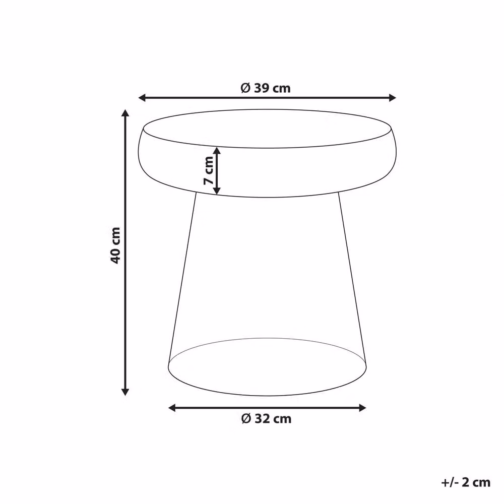 Wyld Haus Modern Round Glass Side Table in Brown, W/D/H: 39 x 39 x 39 cm – 2