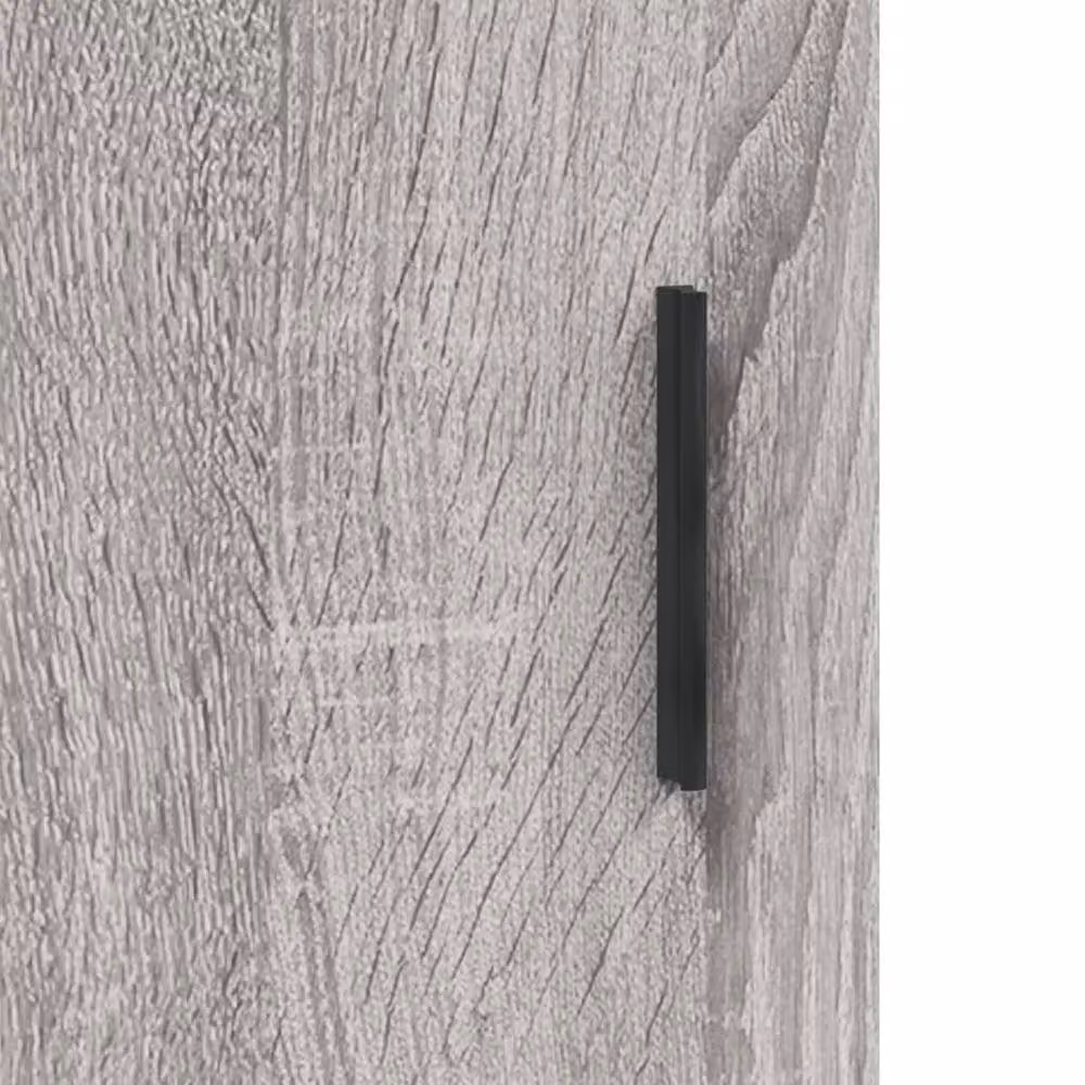 Berkfield Home Grey Sonoma Highboard with Glass and Metal Details, W/D/H: 69.5 x 34 x 180 cm – 4