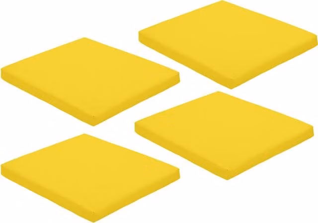 Gardenista Yellow Square Outdoor Garden Chair Cushion and Weatherproof Patio Seat Pad