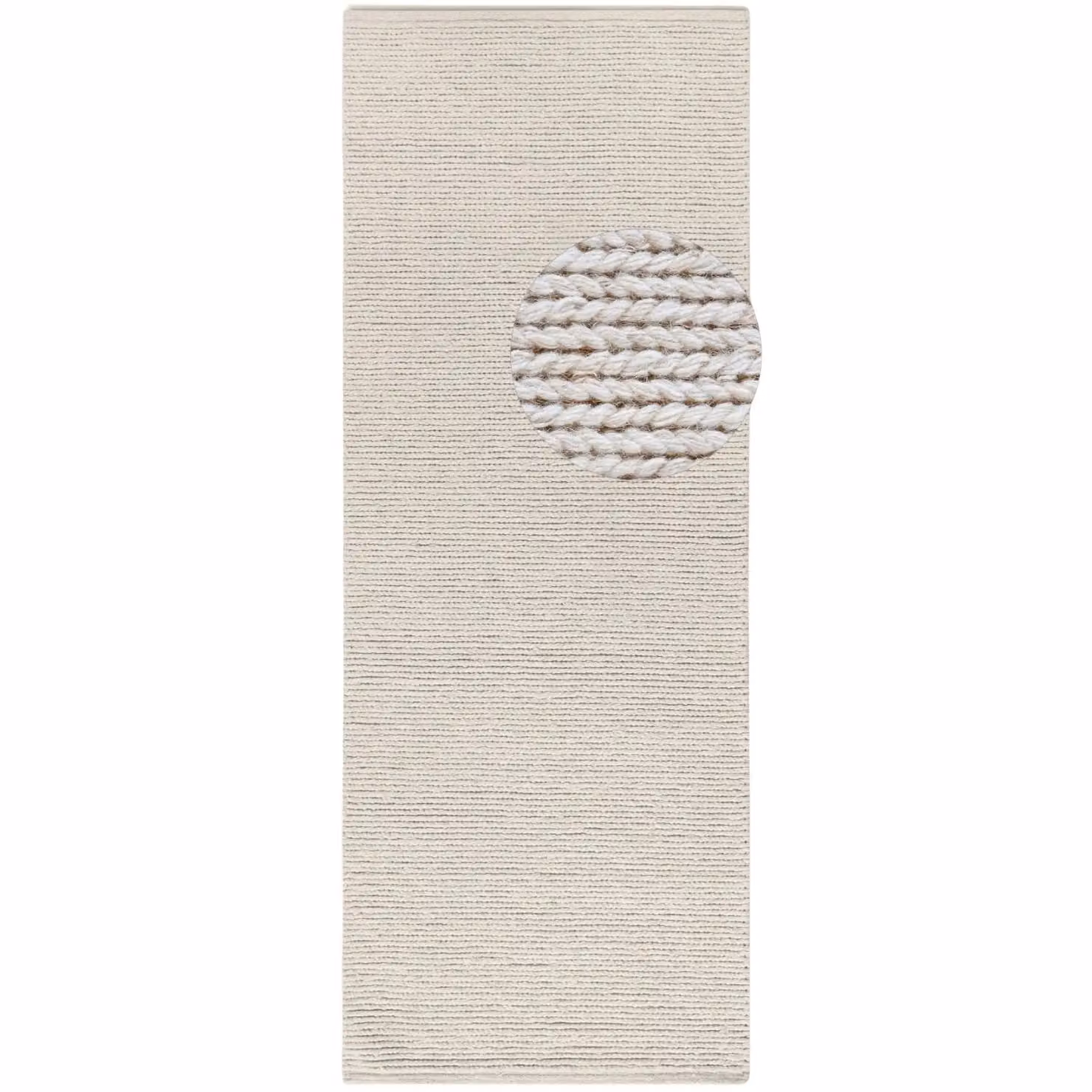 Villeroy & Boch 1748 Francois Handmade Wool Rug in White, W: 60 cm, D: 90 cm – 4