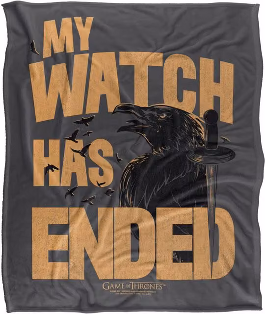 Logovision Game of Thrones My Watch Has Ended Super Soft Fleece Throw Blanket, Multicolour, W: 152 cm, D: 127 cm – 6