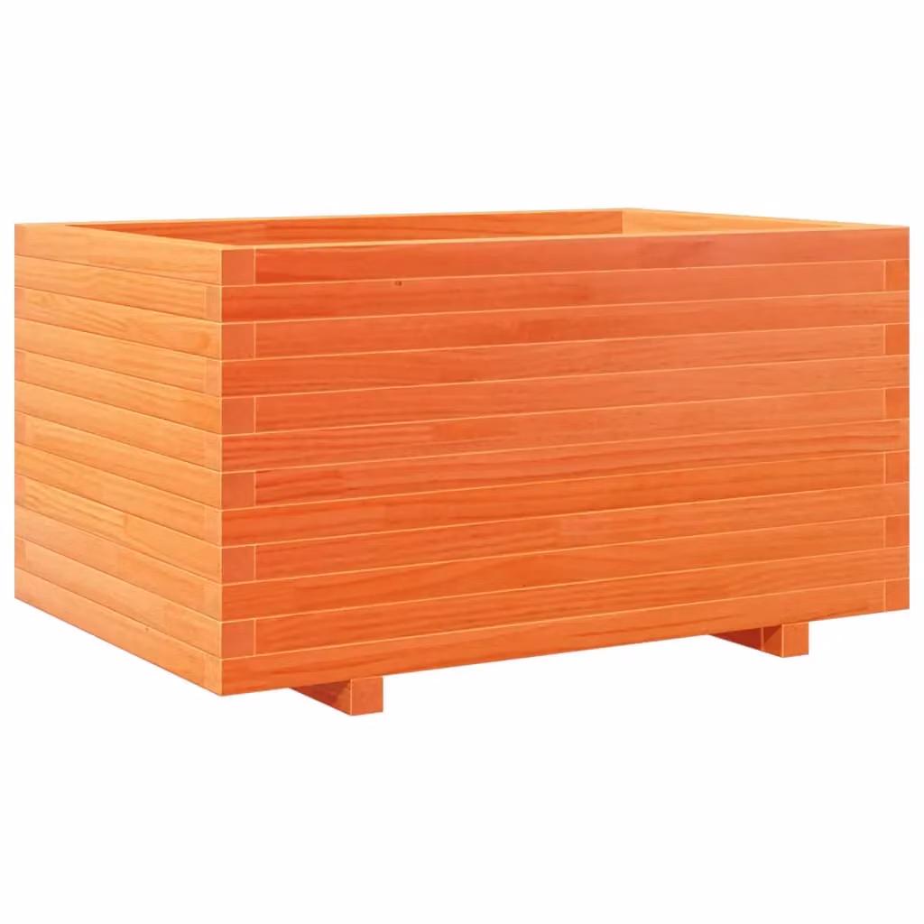 Berkfield Home Garden Planter in Brown Solid Wood Pine, W: 90 cm, D: 60 cm, H: 49.5 cm – 2