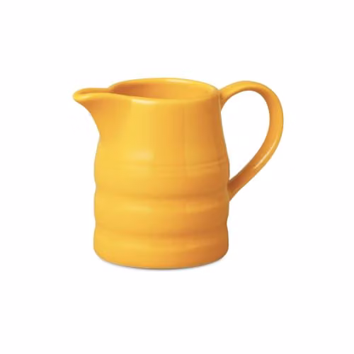 WM Bartleet & Sons Ceramic Churn Style Serving Jug, 0.5 Pint, Yellow