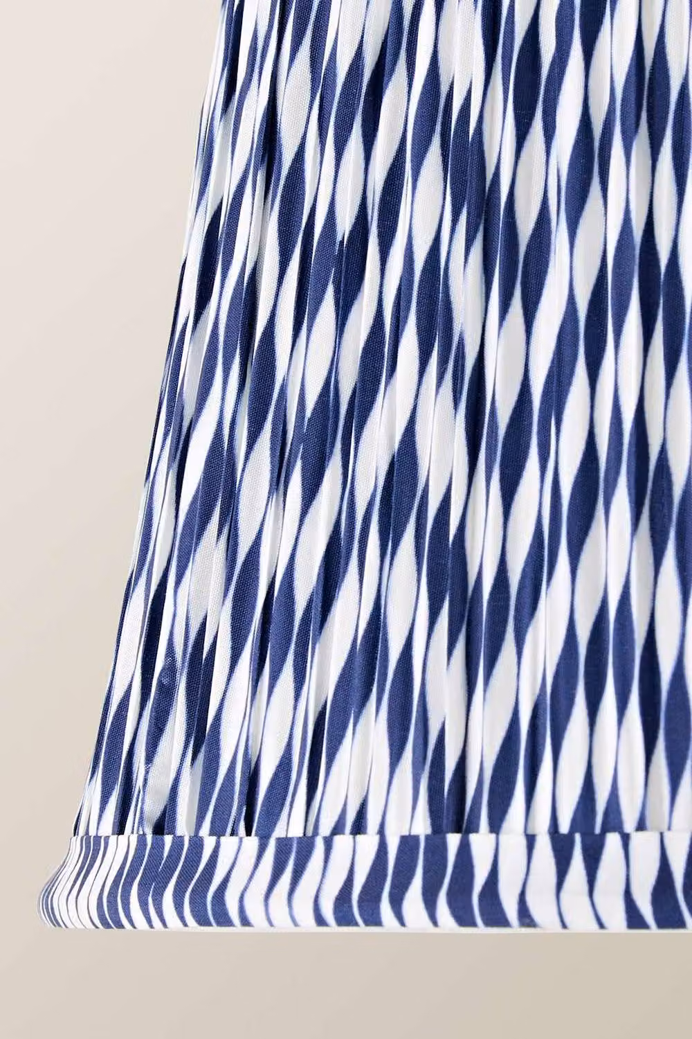 ValueLights Saffira Small Navy Blue Pleated Chevron Taper Easy Fit Pendant Lamp Shade – 4