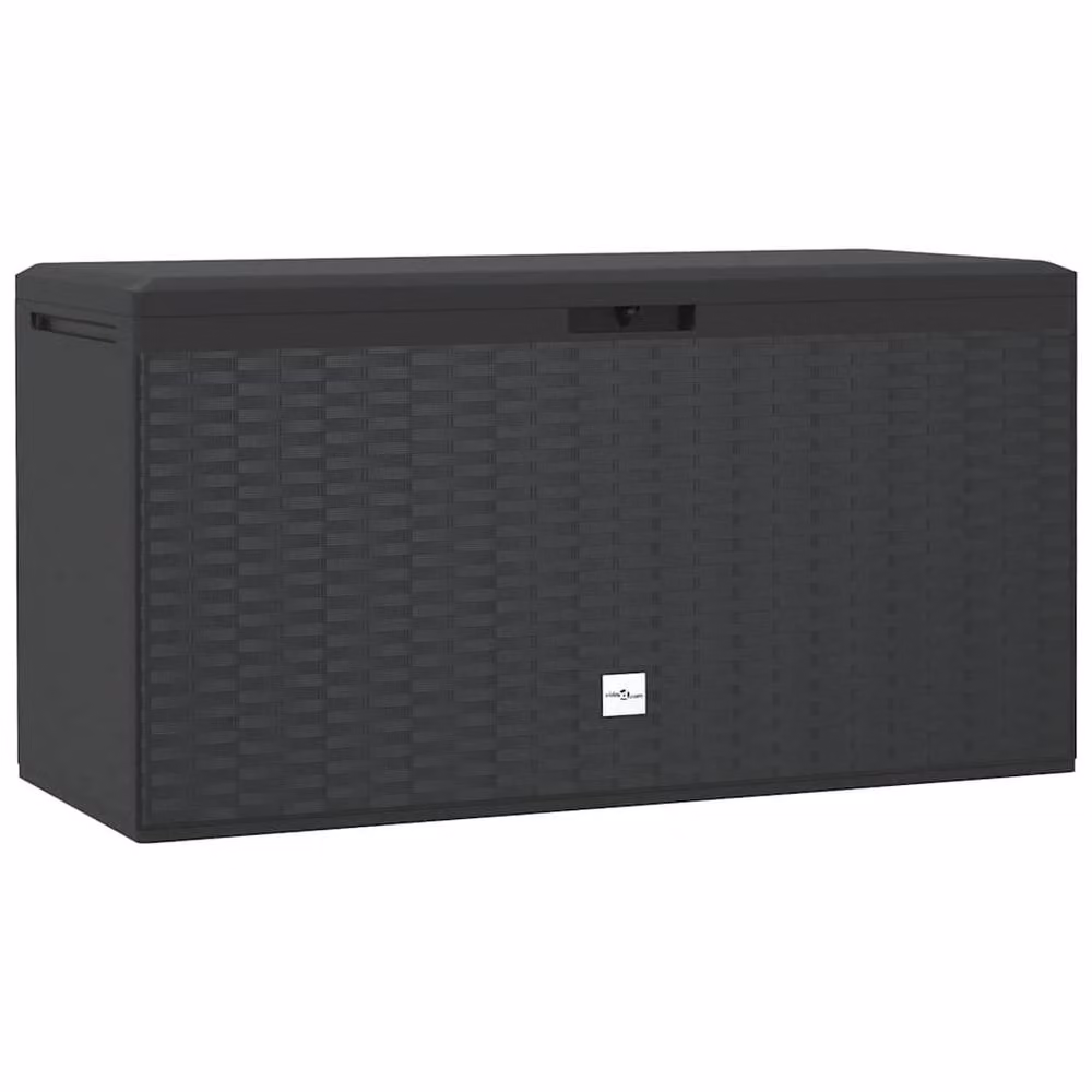 Berkfield Home Garden Storage Box in Anthracite and Black, W/D/H: 114 x 47 x 60 cm – 2