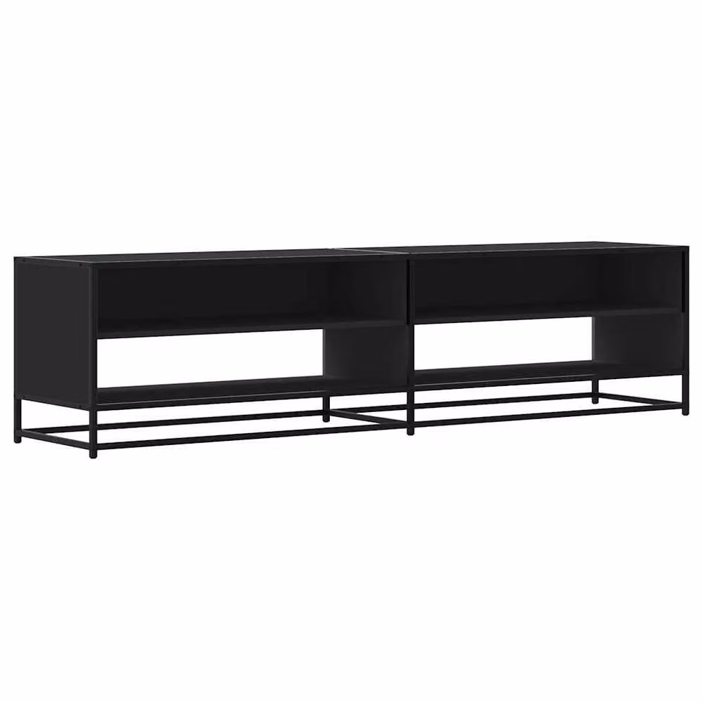 Berkfield Home Modern Black TV Cabinet W/D/H: 180.5 x 40 x 46 cm – 2