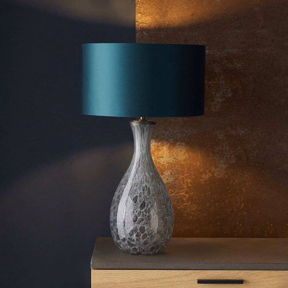 Netlighting ORTISEI Contemporary Indoor Desk Table Lamp in Brown with Glass and Brass Details – 2