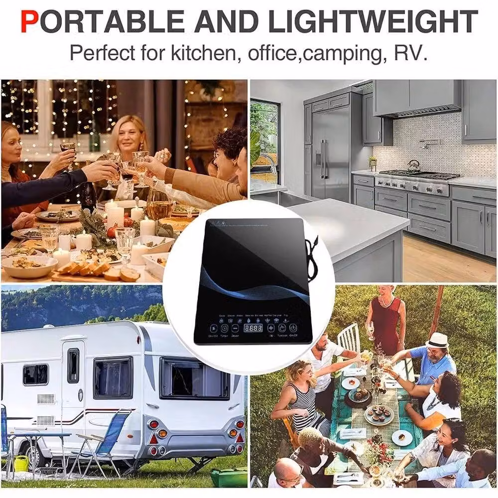 SPETLEK Portable Electric Induction Hob with Digital Touch Display in Black – 4