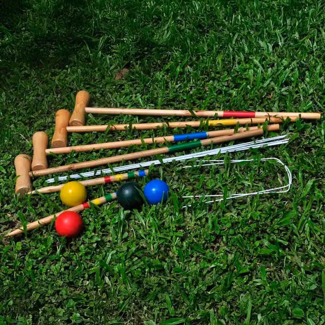 Kidz Outdoors Large Multicolour Wooden Croquet Set
