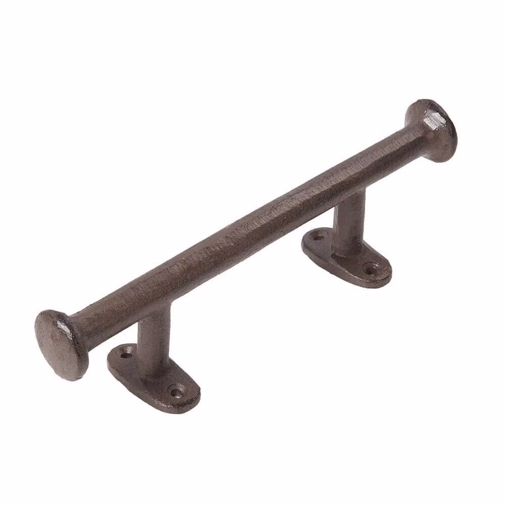 FLAVORA Heavy Duty Iron Gate and Barn Pull Handles in Matt Brown, W/D/H: 1000 x 52 x 21.5 cm – 2
