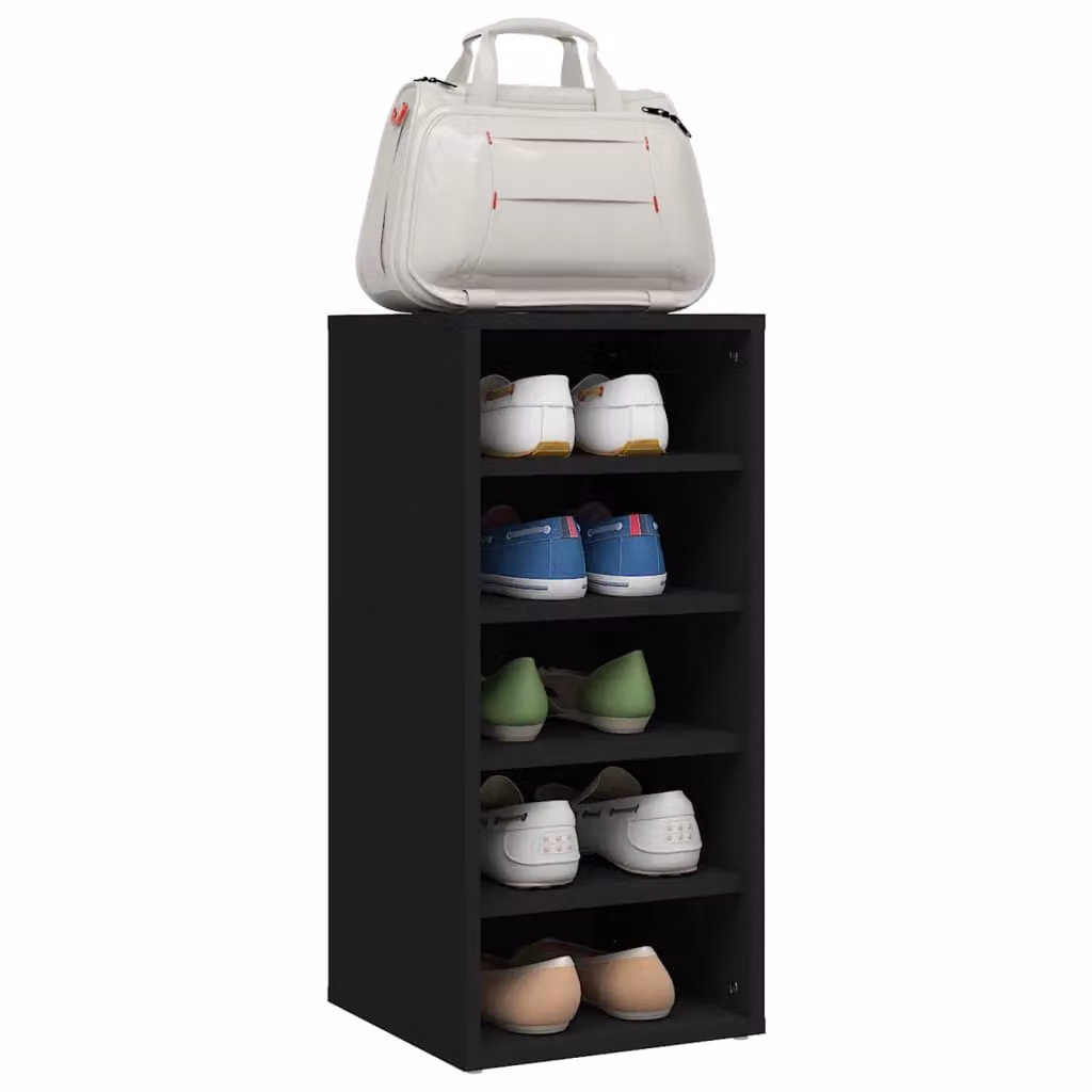 Berkfield Home Set of 2 Black Wall Mounted Shoe Cabinets with Glass Doors, W/D/H: 31.5 x 35 x 70 cm – 3