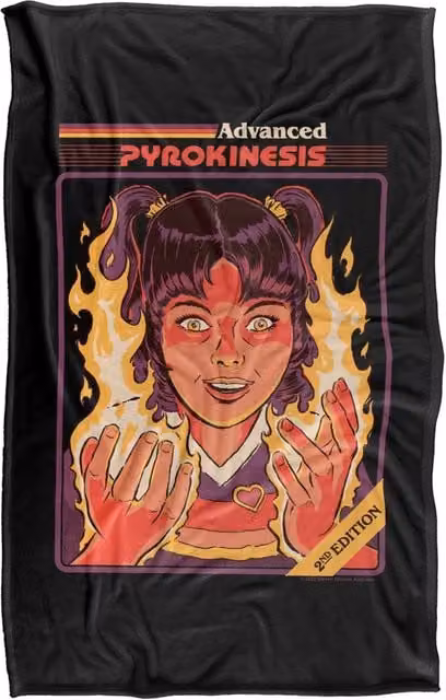 Steven Rhodes Advanced Pyrokinesis Multicolour Super Soft Fleece Throw Blanket W/D/H: 91 x 147 cm – 1