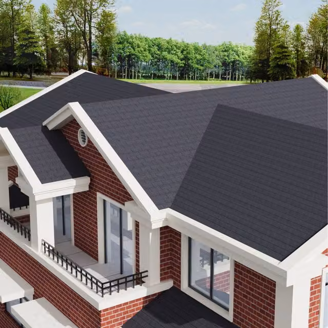 18-Piece Pack of Rectangular Asphalt Roof Shingles in Grey Anthracite