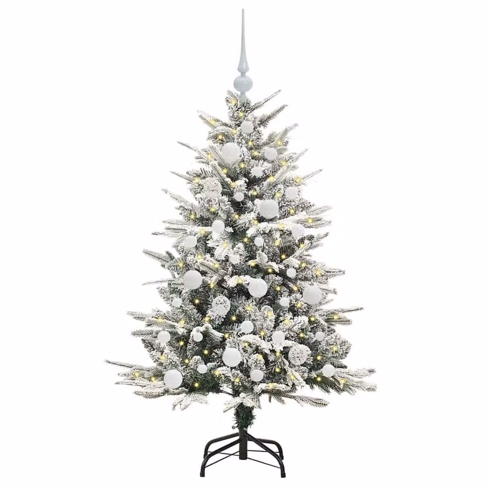 Berkfield Home Pre-lit Artificial Christmas Tree with Ball Set, Green, Height: 120 cm – 3