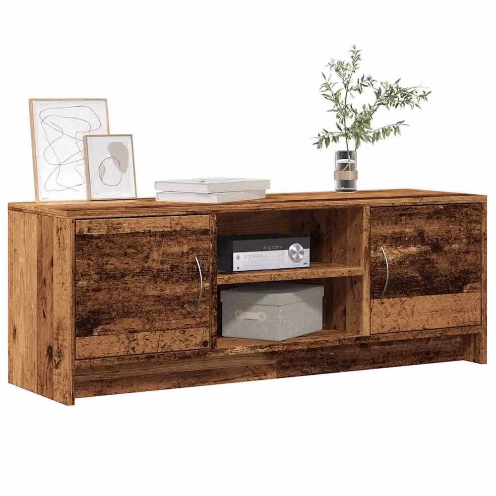 Berkfield Home Rustic Old Wood TV Cabinet in Brown, W/D/H: 102 x 30 x 37.5 cm – 2