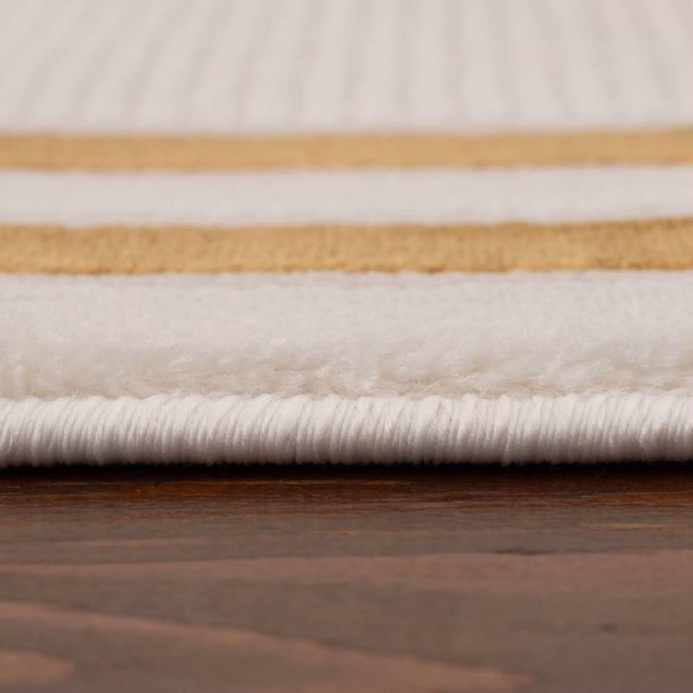 THE RUGS Carmel Bordered Area Rug in Ivory and Gold, W: 200 cm, L: 290 cm – 3