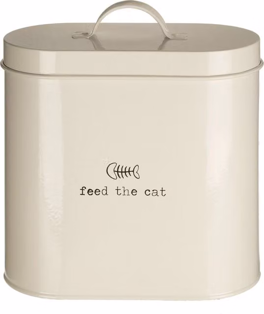 Orsina Maison by Premier Cat Food Small Storage Bin in Beige and White – 1
