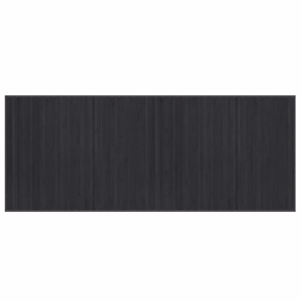 Berkfield Home Rectangular Bamboo Rug in Grey, W: 80 cm, L: 200 cm – 3
