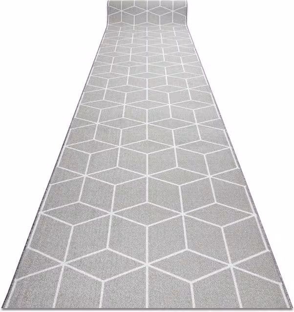 RugsX Anti-Slip Cube Runner in Grey, W/D/H: 80 x 450 cm – 1