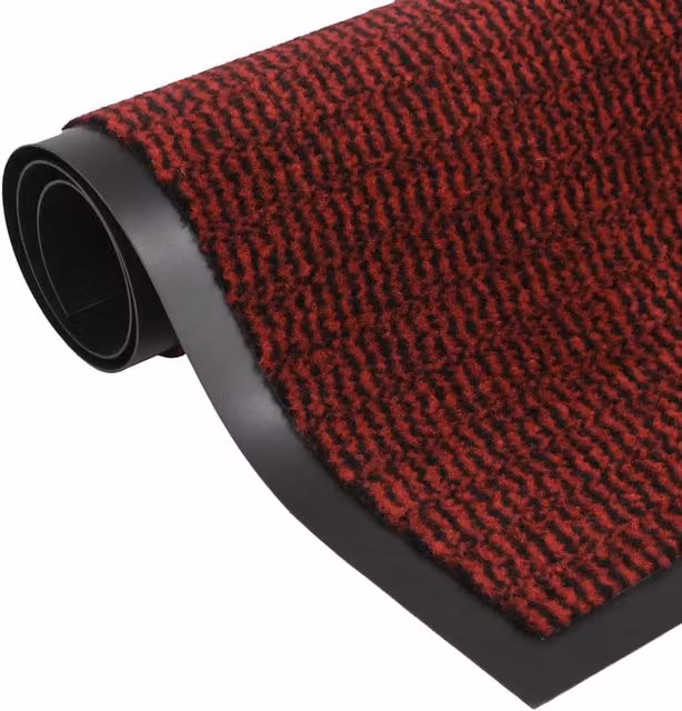 Berkfield Home Red Rectangular Tufted Dust Control Mats, 2 Pack, W/D: 90 x 150 cm
