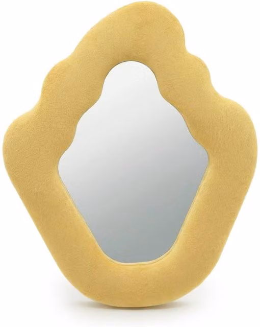 KDMD Flame Soft Squiggly Wall Vanity Mirror in Marigold Yellow – 1
