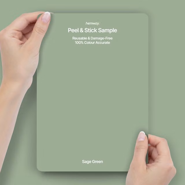 Hemway Sage Green Interior Paint Peel and Stick Sample Swatch