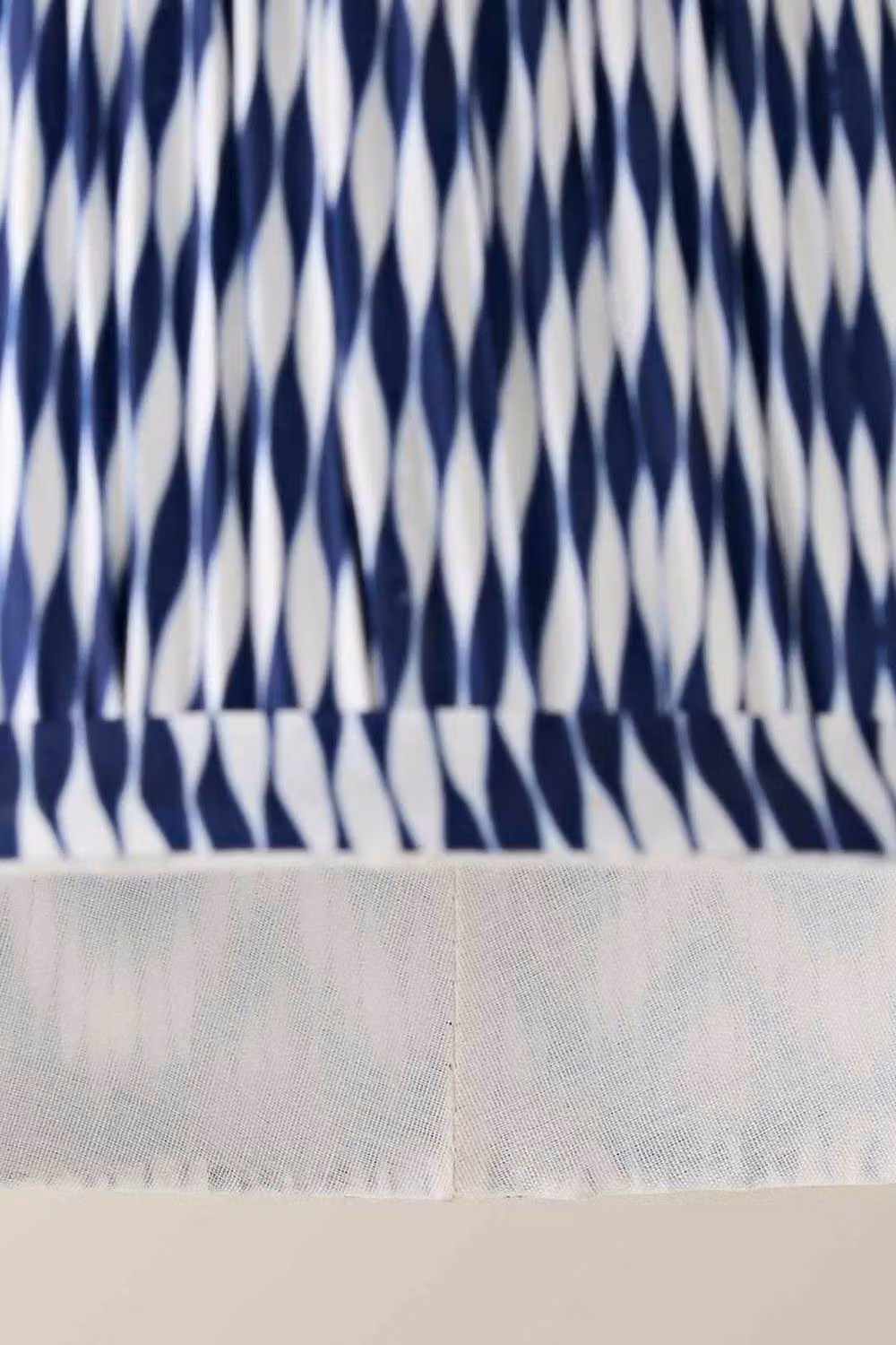 ValueLights Saffira Small Navy Blue Pleated Chevron Taper Easy Fit Pendant Lamp Shade – 5