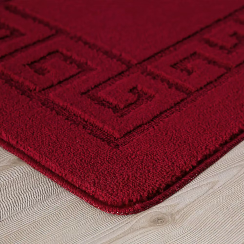 Smart Living Plain Heavy Duty Non-Slip Machine Washable Hallway and Kitchen Door Mat, Red, W/D/H: 60 x 40 x 1 cm – 2