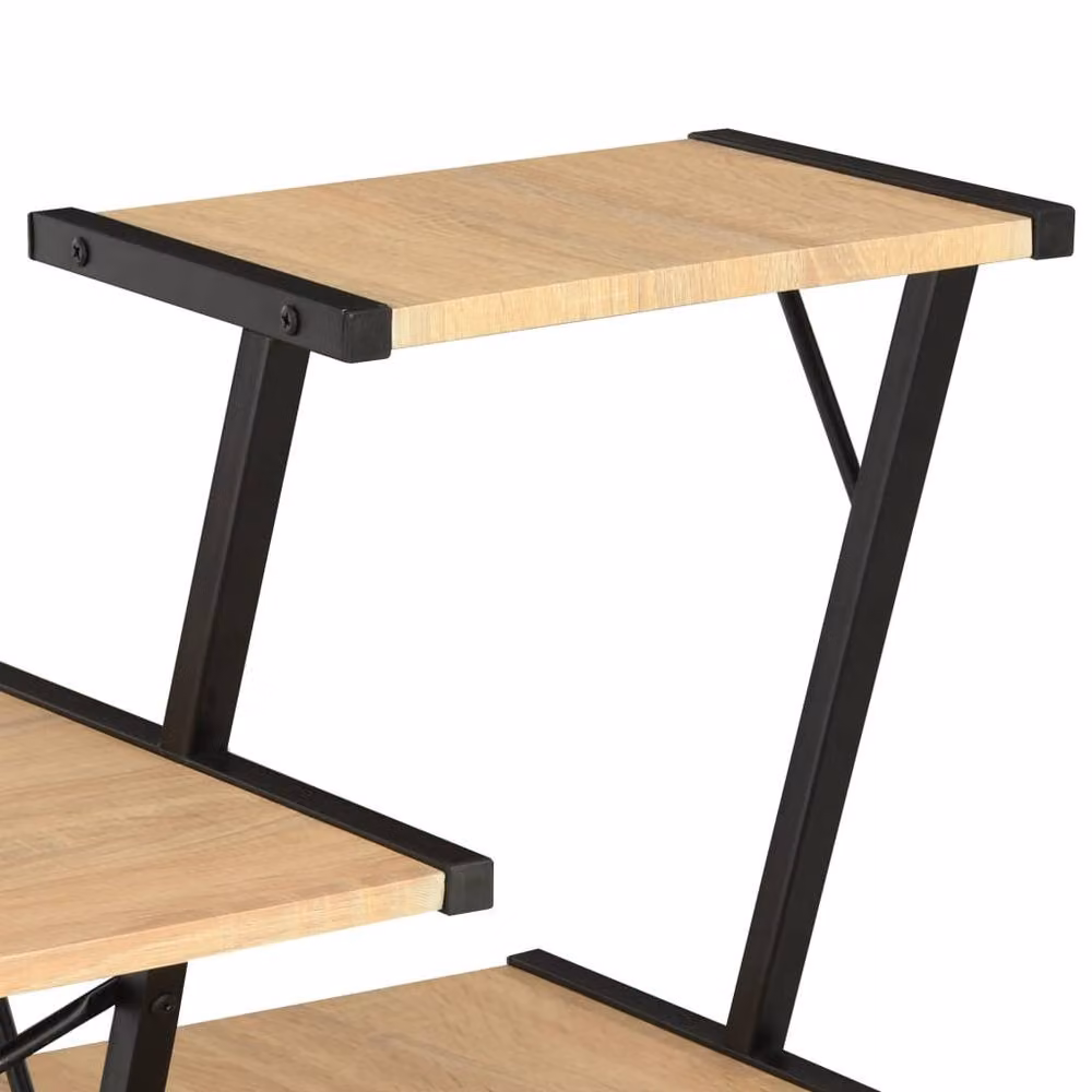 Berkfield Home Elegant Writing Desk with Shelf in Black and Oak, W: 116 cm, D: 50 cm, H: 93 cm – 2