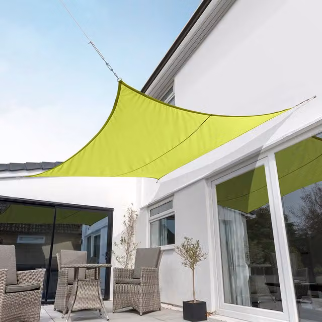 Kookaburra Square Waterproof Sun Shade Sail, Green, W/D: 200 x 200 cm, UPF 50