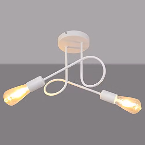 Netlighting Oxford Multi Arm Semi Flush Ceiling Light, White, Diameter: 38 cm – 2